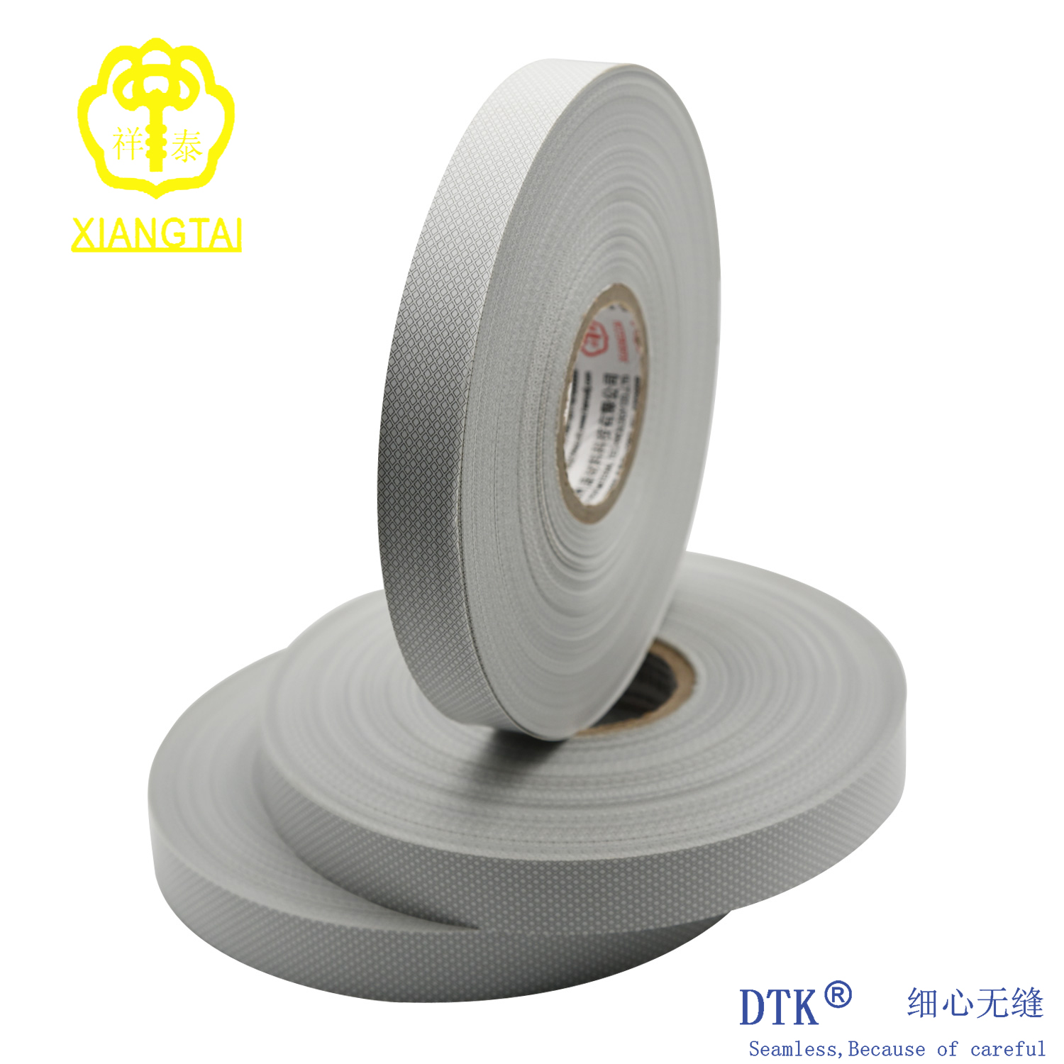 100%PU Garment Seam Sealing Tape with White Chequer Printing for Raincoat