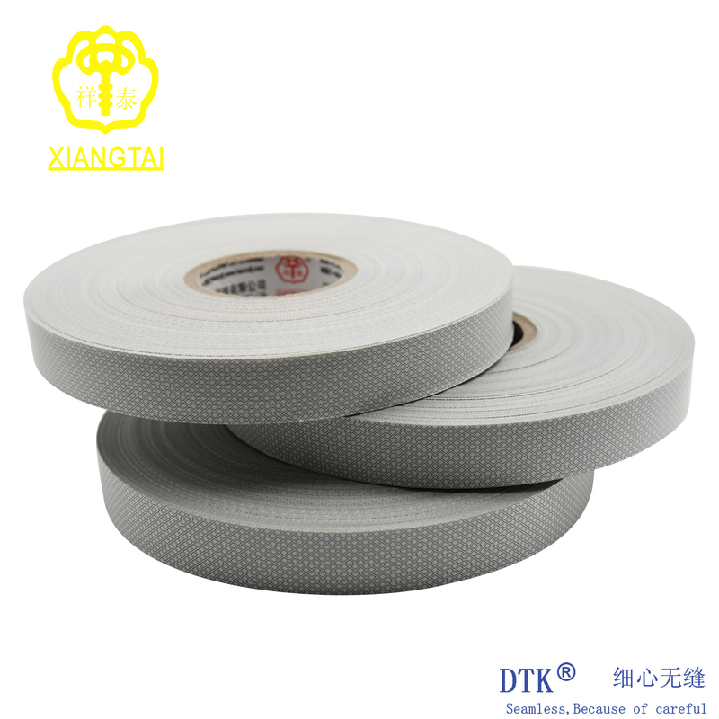 100%PU Garment Seam Sealing Tape with White Chequer Printing for Raincoat