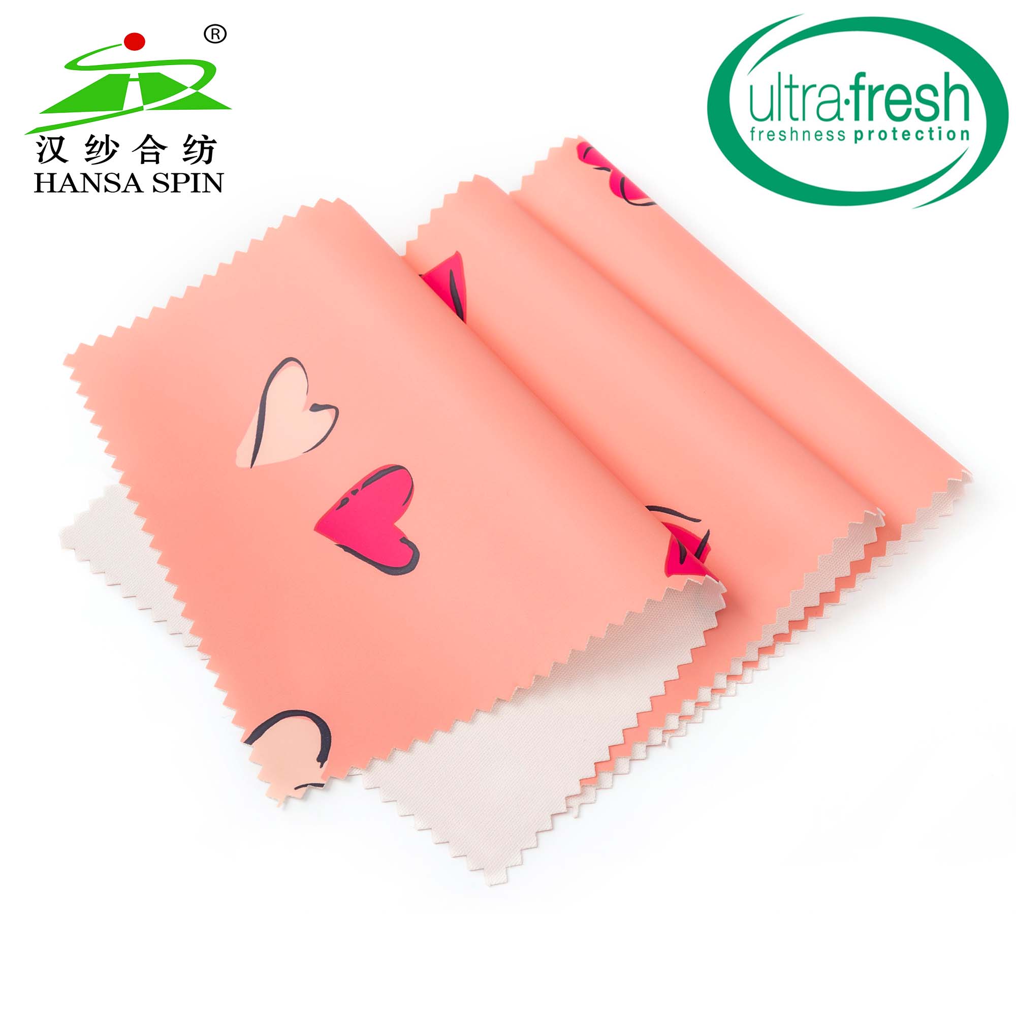 High Quality waterproof heart Printing pu Leather for Children Raincoat