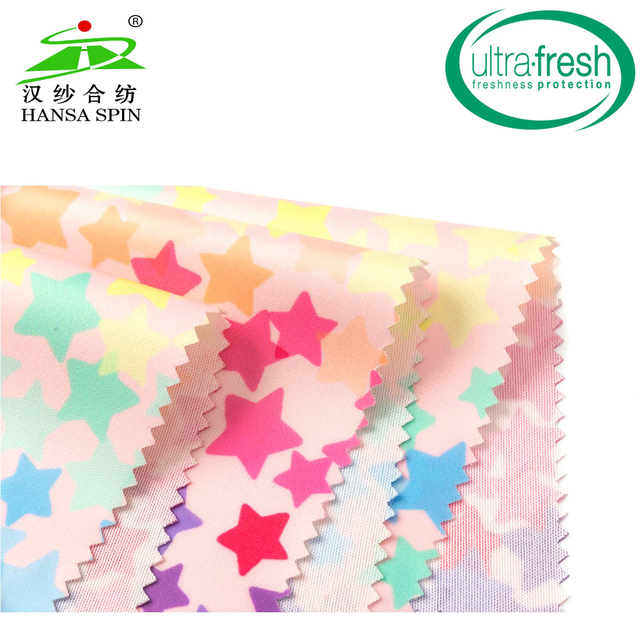 Breathable Mildew Proof TPU Garment Leather with Colorful Star Printing