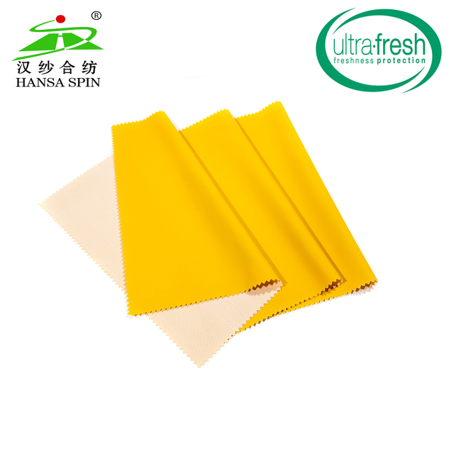 Water-resistant Yellow 100%PU Fabric Synthetic Leather for Clothes